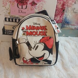 Disney Primark Minnie Mouse Canvas Backpack Nwt